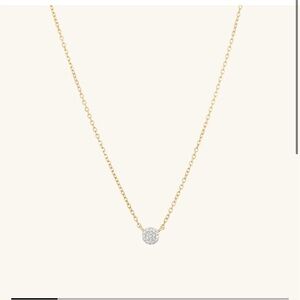 Pave Diamond Round Necklace